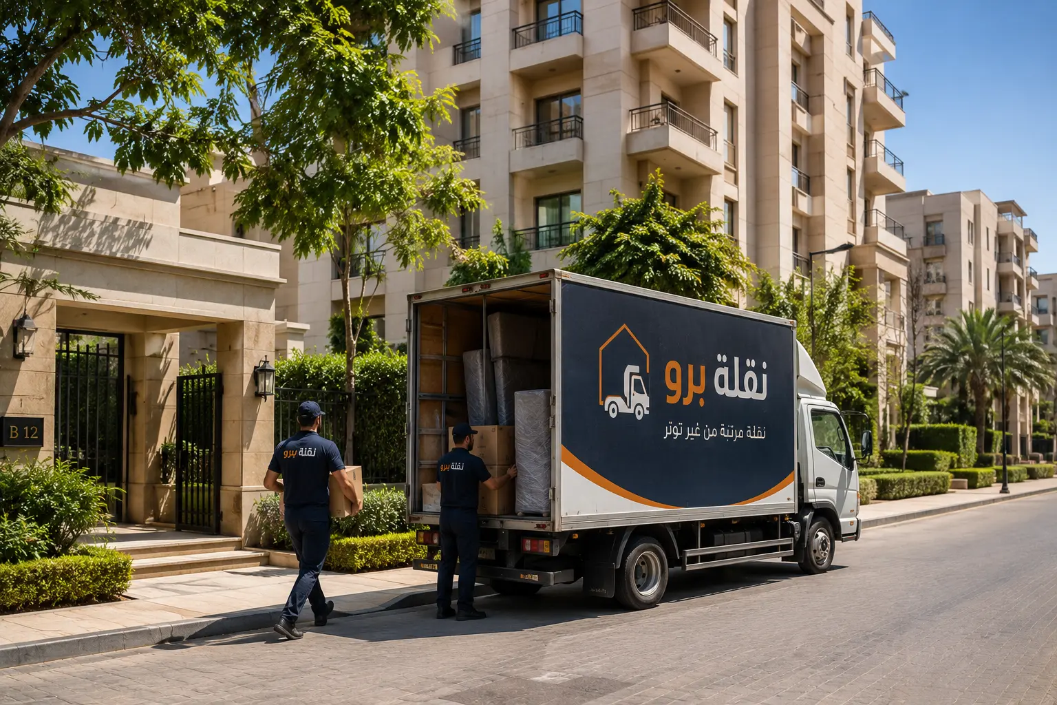 شارع سكني مرتب في إحدى مناطق القاهرة الجديدة